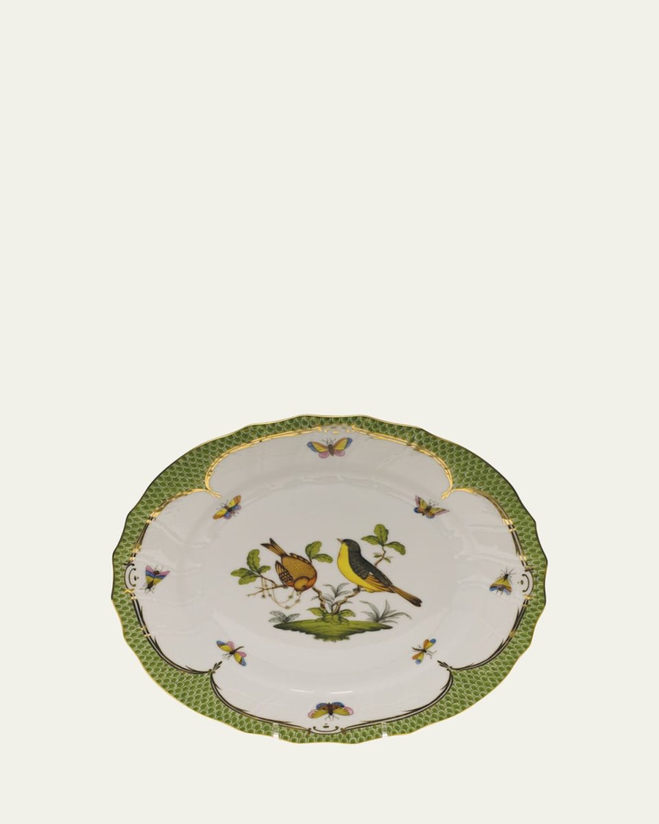 Rothschild Bird Green Motif 07 Dinner Plate